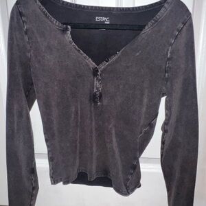 PacSun Vintage Black Long Sleeve Top
